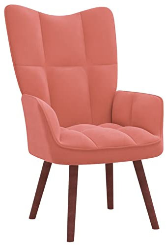 MOONAIRY Relaxsessel, Sessel Wohnzimmer, Lesesessel, Wohnzimmer Sessel, Stillsessel, Armlehnensessel, Fernsehsessel, Rosa Samt