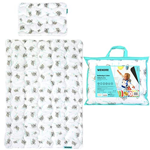 Wendre Kinderbettwäsche 100x135 + Kissen 40x60 cm Decke mit Kopfkissen Ganzjahresdecke für Allergiker