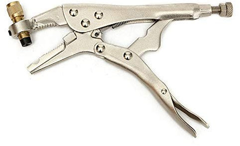 Juego de Mini Alicates, Alicates Aire Acondicionado Recuperación de Refrigerante Tubo de refrigeración Alicates de Bloqueo de Acero Herramienta de Herramienta de Mano (Color : Silver)