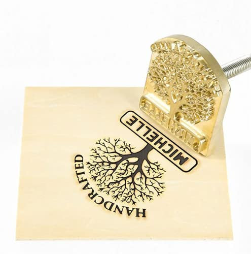 Benutzerdefiniertes Logo Holz Branding Eisen, langlebiges Leder Holz Branding Eisen Custom Burning Stamp, Geschenk für Vater, Freunde und Ehemann (15,2 x 15,2 cm)
