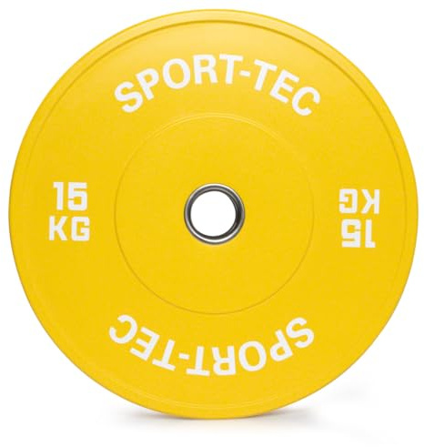 Sport-Tec Hantelscheibe Olympia Bumper Plate, 5kg 10kg 15kg 20kg 25kg, Bohrung Ø 50 mm // Stück