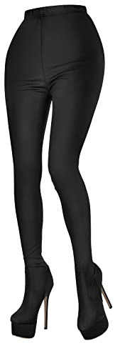 blingqueen Damen Chap Stiefel Fashion Boots Plateau Stiletto High Heels Leggings Schwarz 39 EU
