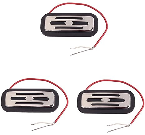 SAFIGLE 3stücke Titel Metal Guitar Humbucker Pickup Im Brotform-design Schwarz Leicht Zu Installieren Für Gitarre Und Bass