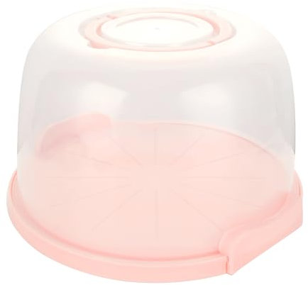 ASelected 8 In Cake Carrier Holder Round Cake Carrier With Lid Cake Storage Container Dessert Container Case Cake Accessories Wedding Party Storage Box Container (Pink)
