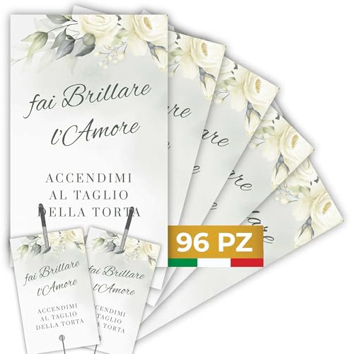 Etichette Scintille Luminose Matrimonio 96pz MADE IN ITALY (ES-03)