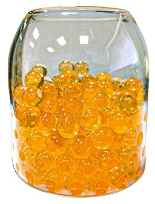 ZOWOKI Wasserperlen für Vasen 6000Plus - 50g Wasser Gel Jelly Balls Vase Füllstoff - Perlen für Schwimmkerzen Herstellung, Hochzeit Party, Dekorative Wohnaccessoires Pflanzen und Handwerk (50g Orange)
