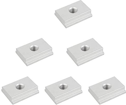 Diheohg 6 StüCke T-Nutensteine, M6 T-Schienen Gleitmuttern, Aluminium Nutensteine, Schienen Gleitmuttern, MöBel Nutensteine Zur Schlitzbefestigung