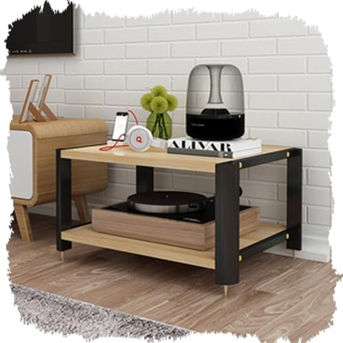 IMUNKT Audio-Video-Regal HiFi Rack 2 3 4 Stufiger Medienständer Mit Rädern, Stereo-Komponenten Schrank, Plattenspieler/TV-Box/WLAN-Router/DVD Audioständer(Walnut,2 Tier)