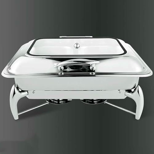 GUHPZA Scaldavivande Elettrico per Buffet Scaldavivande per Buffet - Vassoi per Buffet con Coperchi, Scaldavivande da Tavolo per Buffet, Vassoi di Controllo~/,