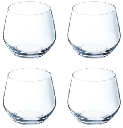 Luminarc Vinetis - Set di 4 bicchieri bassi, in vetro, 36 cl