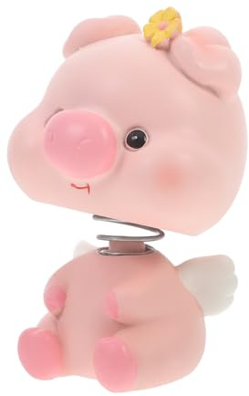 FUNNETOYU Dashboard Deko Schwein Wackelfigur Für Auto Büro Süße Cartoon Resin Statue Als Für Innenraum Dekoration