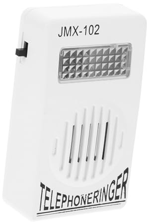Amplificador de Timbre de Teléfono Fuerte para Teléfonos Fijos, Blanco | Pp Ligero y Compacto, Volumen Ajustable, Amplificación de Líneas Fijas, Uso Doméstico