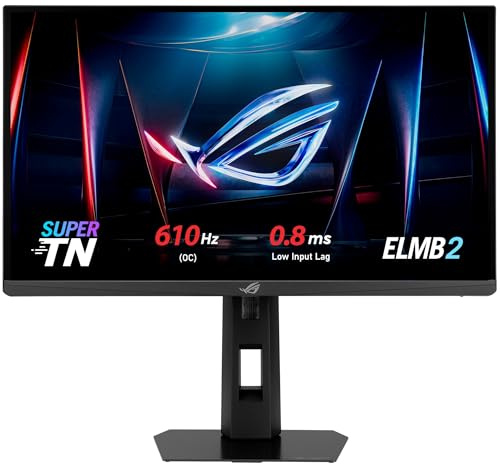 ASUS ROG Strix XG248QSG Ace Esports Gaming Monitor — 24.1-inch FHD (1920 x 1080) Super TN panel, 610Hz refresh rate (overclocked), 0.1ms response time (min.)