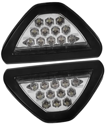 RORPOIR 2 Pezzi Fanale Posteriore Auto LED Triangolare con Luce Freno Flash Demergenza per Auto Camion Stop Antinebbia ad Alta Visibilità