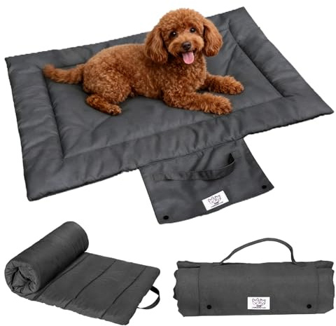 Chingcoo Hundedecke für Unterwegs,100x72 cm Hunde Decke Tragbar & Faltbar, Weiche Haustierdecke für Hunde & Katzen, Waschbar, Reise Hundedecke für Sofa, Auto & Outdoor Grau