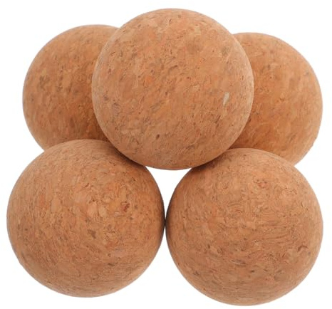 DECOMELODY 5 Stück Tischfußball Korkball 36mm Beige Ersatzball | Korkbälle, Tischkicker Ball, Tischfussball nicht Plastik, Fußball Kickertisch