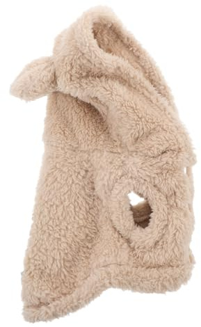 Toyvian Felpa Cappuccio a Orecchie di Coniglio in Poliestere per Piccoli Animali e Conigli, Cappotto Caldo Portatile per Cani e Gatti, per Attività All'aperto in Inverno