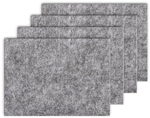 Feltro extra forte autoadesivo 5 mm – Set di 4 feltrini per mobili 20 x 16 cm ritagliabili – Super adesivo per mobili pesanti – antiscivolo e protezione antigraffio – grigio scuro