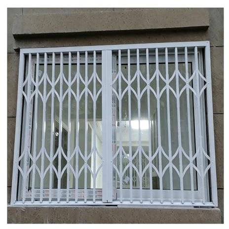 Serrure bidirectionnelle de fenêtre antivol en alliage d'aluminium pliable, garde-corps de sécurité domestique et commercial, taille personnalisée(24x40inch (61x102cm))