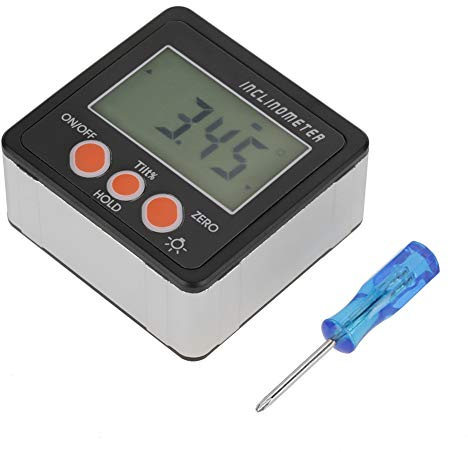 Digital Vinkelmätare,Ip54 Digital Inklinometer med Magnetisk Bas & Lcd-Skärm,Exakt Snabb 4 X 90°(Svart)