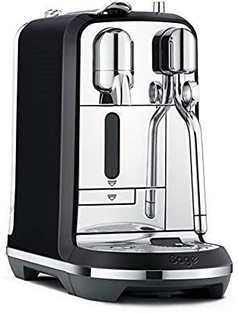 Nespresso Creatista Plus Automatic Pod coffee machine with milk frother wand for Espresso, Cappuccino & Flat White by Sage in Black Truffle