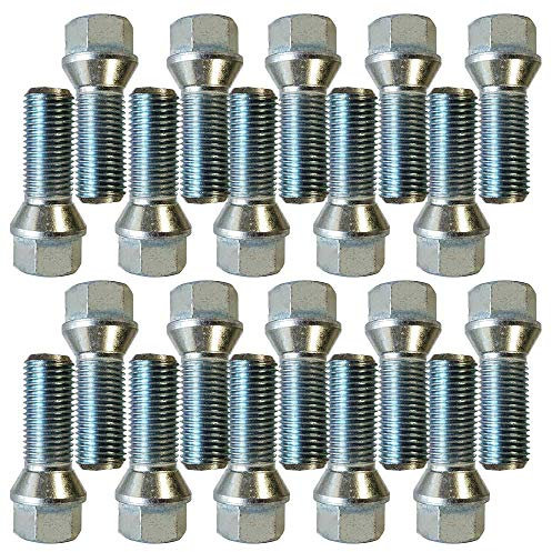 20 Radschrauben Radbolzen Kegelbund M14x1,5 28mm kompatibel mit Volvo S60 S80 V60 V70 XC60 XC70 XC90