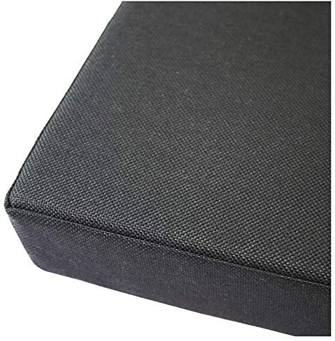 Dickes Schaumstoff-Bankkissen, 10 cm dick, Bank-Auflage, waschbar, für Innen- und Außenbereich, Möbel-Sitzkissen für Küchenbank/Bankauflage Bankkissen Auflage -Schwarz 80x30x10cm(31x12x4in)