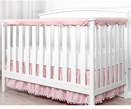 Babybett Kantenschutz, 3er Set Bettkantenschutz Stoßstange Weiche Bettgeländer Anti-Kollisions Streifen Anti-Biss Mikrofaser Polyester Gepolstertes Bettschlange Kantenschutz und Eckenschutz