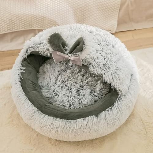 FUNZE Hundebett Katzenmatte Plüschhaus Sofa Weich Schlafender Haustierkorb Für Hunde Katzennest 2 In 1 Haustierbett Haustierkissen Liefert Katzenschalennest