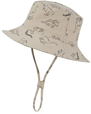 Century Star Baby Sonnenhut Verstellbarer UV-Schutz Hut Kinder mit Breiter Krempe Sonnenschutz UPF 50 Unisex Khaki 0-6 Monate (Tag Size XS)