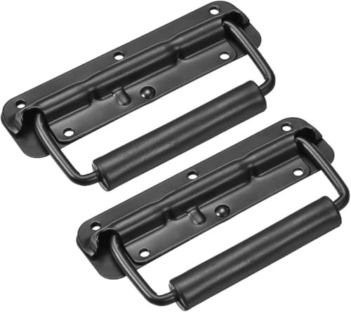 ZHYUAN 2 PCS Poignéedeboîte,Poignéeen acier inoxydable,Poignéeàressort,100mm,Poignée de boîte pliable,Poignéespliantes de remplacement pour caisses, boîtes à outils, portes, bacs de rangement
