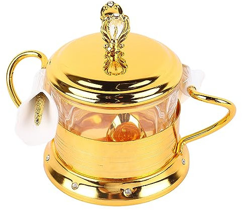 Azucarero De Vidrio, Azucarero De Lirio De Cala De Estilo Nórdico, Recipiente De Azúcar Vintage, Salero Delicado Con Tapa Y Cuchara Para Barra De Café, Hogar Y Cocina
