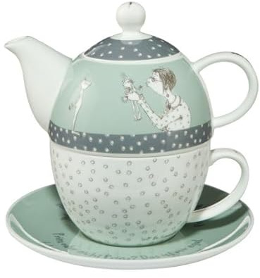 Goebel 27-000-03-1 Service à thé Prince ou non Tea For One en porcelaine, multicolore, dimensions : 15,5 x 15,5 x 15,5 cm