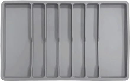Besteckschubladen-Organizer – Küchenutensilien-Organizer, Besteckhalter mit 7 Fächern | Küchenorganisation und Trennwände für, Schubladen-Organizer Silberbesteck Essbesteck, 57 x 35,5 x 3 cm