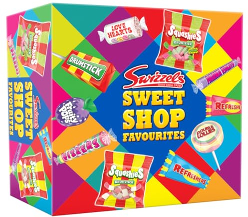 Swizzels Sweet Shop Favourites 500g, Retro Sweets in Bulk, Pick & Mix | Individually Wrapped Classics Including Drumsticks, Refreshers, Love Hearts, Parma Violets & Squashies for Sharing