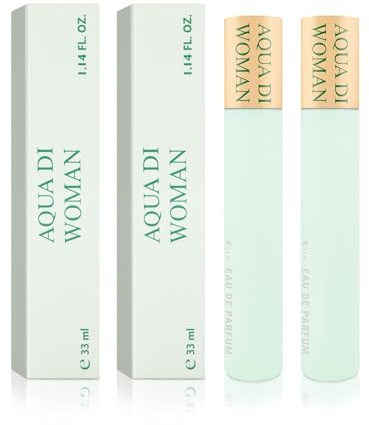 NAINA Damenparfüm Set Aqua Di Women 2x 33ml – Inspirierte Parfüm Damen – Parfümfläschchen Spray, Flakon Eau de Parfum – Einzigartiger Duft und Dufterlebnisse - Damendüfte Satz mit zwei 33ml