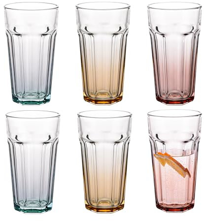 TREND FOR HOME Lot de 6 grands verres à cocktail Cuba Libre - 630 ml - Lot de 6 verres à cocktail - Design rétro XXL - Collection GIGI - Lavage à la main (700 ml)