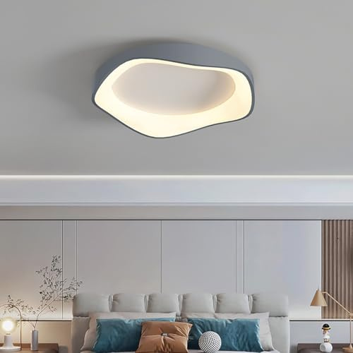 HTsilphelene Moderna Plafoniera, Dimmerabile 3000K-6500K Lampada Da Soffitto, Plafoniera Led Soffitto Lampadario A Forma Di Creatività Minimalista Per Soggiorno, Camera Da Letto, Cucina(E 50CM)