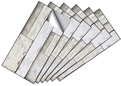 Uonlytech 6hojas Pegatinas Decorativas Impermeables Para Cocina y Baño De Azulejos Autoadhesivos Fácil Aplicación y Remoción Material Pet Protección Contra y Agua