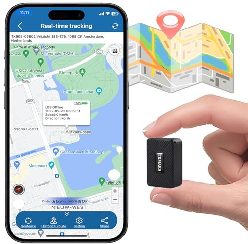 Micro Localizzatore GPS Tracker per Auto Moto Anziani, Mini GPS Spia 1500mah Posizionamento ogni 10 Secondi Antifurto Allarmi Magnete Potente Tracciamento Globale in Tempo Reale