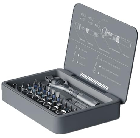 Generico Kit A Cricchetto Cacciavite Rotante 180 Gradi con Set di Utensili