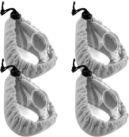 CPAP Masken Liner Kompatibel mit ResMed AirFit und AirTouch F20 F10,Soft Masken Kissenbezüge passend für eine Vielzahl von Nasen,Mundmasken & die Meisten Vollmasken,Wiederverwendbar (Hellgrau)