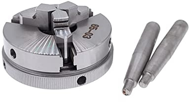 Drehbank-Lagerfutter, 3 Backen Manuelles Drehfutter 65 mm Hochpräzises CNC-Holzdrehfutter M14 Metallbearbeitungsmaschinenzubehör Werkzeuge