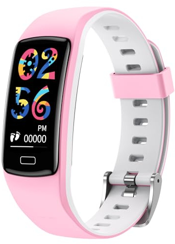 Smartwatch per Bambini Orologio Fitness Tracker: 0.96 Bambina smart watch per Modalità Sportive Bambino Impermeabile Contapassi Frequenza Cardiaca Monitor del Sonno per Ragazze Regalo di Compleanno
