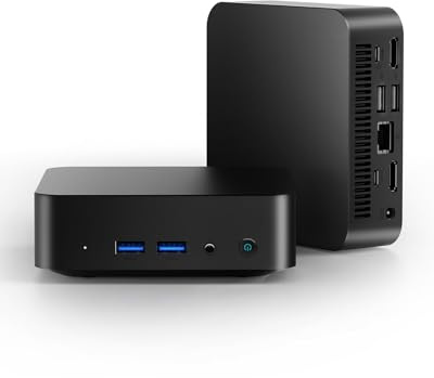 Mini PC con Intel N3150 (fino a 2.08 GHz, 4C/4T), 8 GB RAM 256 GB SSD Micro Computer con doppia funzione completa tipo C/4 K Triple Display/WiFi 5/BT 4.2/USB 3.0 per ufficio, business