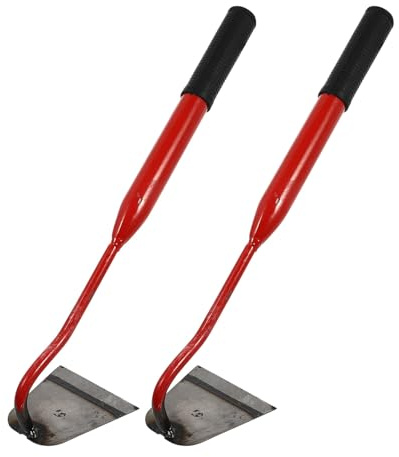 DOITOOL 2 Piezas Herramienta Manual de Jardinería Azada de Inoxidable con Mango Antideslizante para Aflojar Suelo Deshierbar y Plantar Flores y Hortalizas