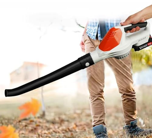 Elektrisk lövblåsare, högdriven trådlös handhållen lövrengörare med justerbar hastighet för effektiv rengöring av garage, uteplatser och verandor