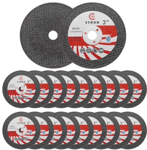 18pcs Accesorios para herramientas eléctricas Mini hoja para amoladora angular de 3 pulgadas disco de corte de 76 mm disco de corte de metal muela Corte de metal para taller proyectos DIY (A)