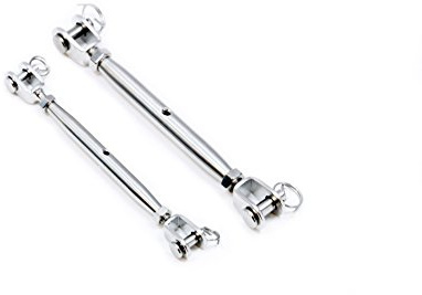 Welded Fixed Turnbuckles Tensioner, d 6mm, Inox Polis, 1