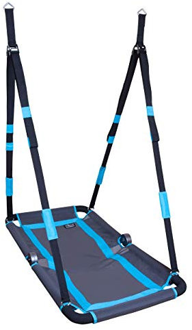 HUDORA Nestschaukel Eckig Hollywood, anthrazit/türkis , Indoor & Outdoor geeignet , Nest-Schaukel zum Sitzen & Liegen , 72165